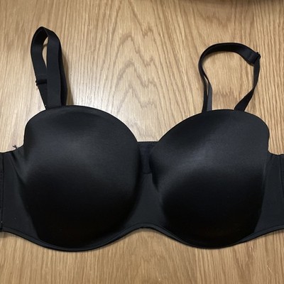 Cacique Women Bra 40C Black Smooth Boost Multiway Strapless