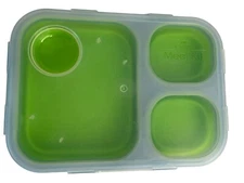 Smart Planet Eco Silicone Collapsible Meal Kit - Sustainable Green Blue Used