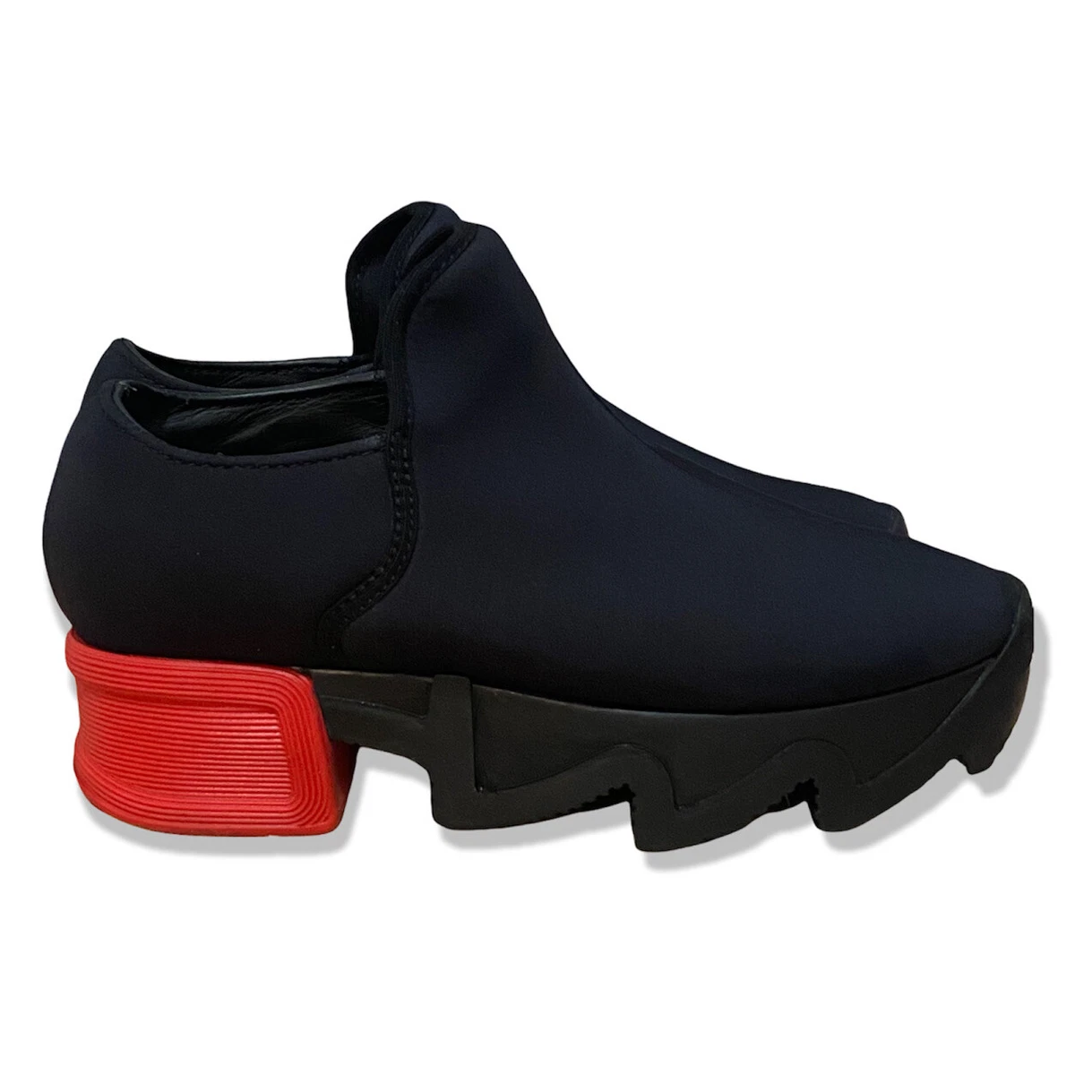IRI NY Unisex Black Red Neoprene Sneaker Platform Futuristic Fashion Slip  On 34 | eBay