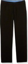 IZOD Boys' Bi-Stretch Flat Front Dress Pant Black Size 18 
