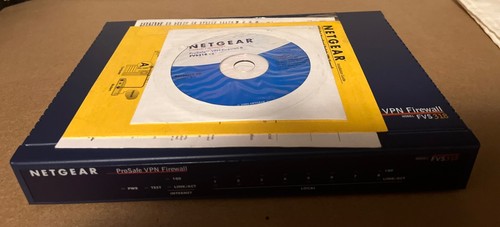 ๐ฆ NETGEAR ProSafe VPN Firewall Model FVS318 w/ AC Adapter, Install CD