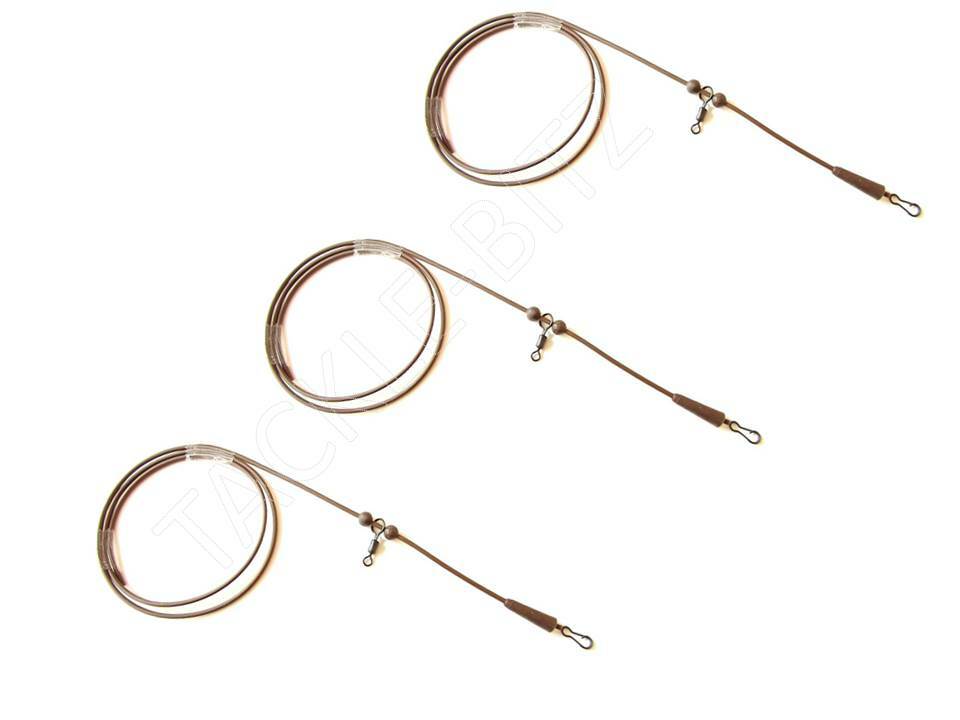 6 Terminali Pre-Rigged Per Carpa, Montatura A Elicottero E Chod Rig, Con Girelle, Lunghezza 75 Cm, Colori Mimetico Marrone E Verde