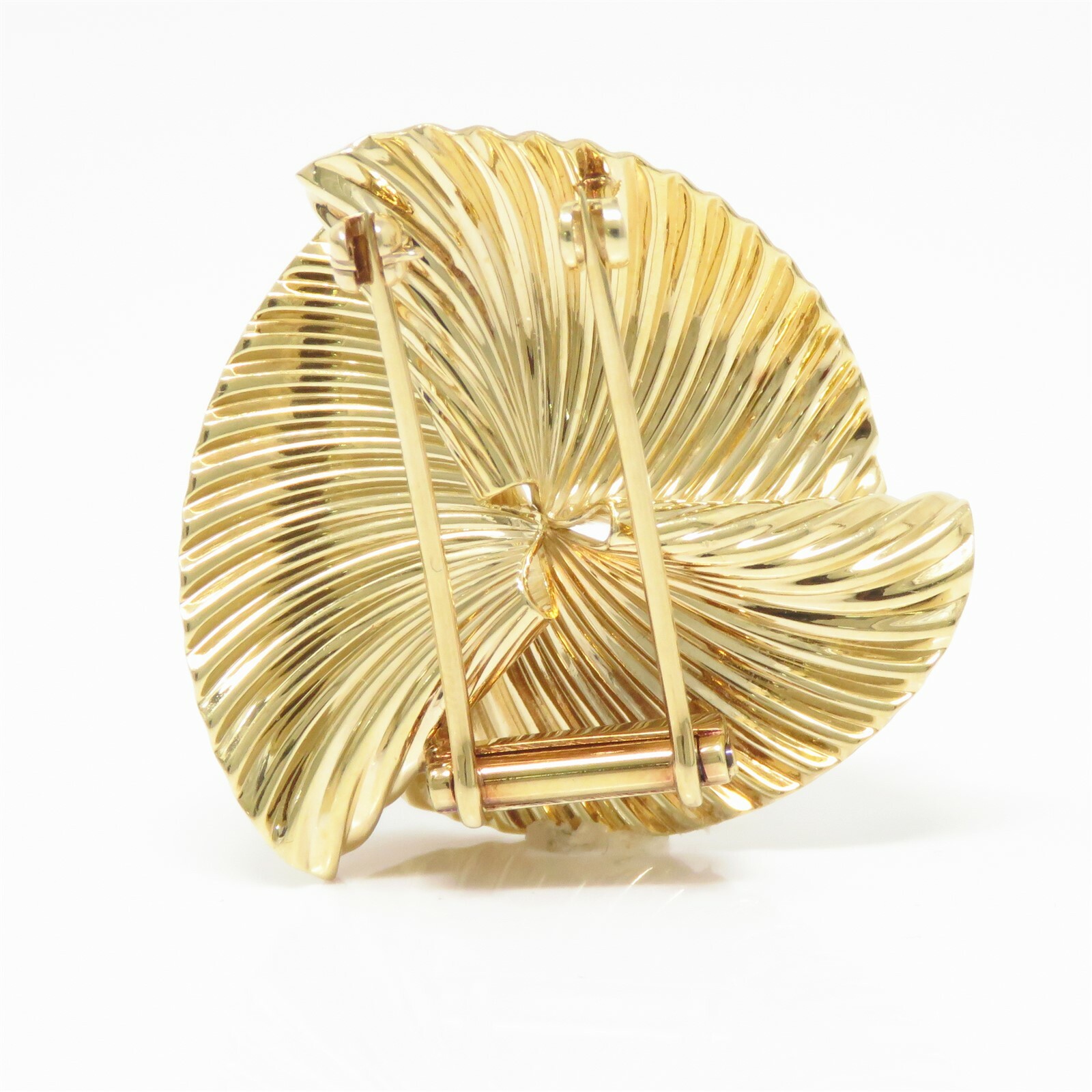 NYJEWEL Tiffany & Co. 14k Yellow Gold Swirl Fan P… - image 2
