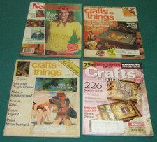 Lot of 15 Craft Magazines - Crochet, Quilting, Needlecraft More with Patterns