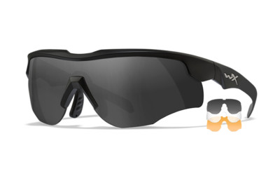 Wiley X Original WX Rogue Comm Smoke / Clear / Rust Protective Shooting Glasses