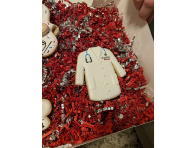 Laborkittel Plätzchen Gebäck Keksausstecher Glasur Fondant Ton Küche Wissenschaft Jacke