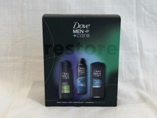 Image of Dove Men+Care 3-Piece Gift Set - Body Wash, Anti-Perspirant & Shampoo - New