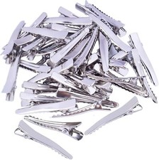 Bulk Buy 100 Pieces 45 mm Metal Alligator Hair Clips Pins with Teeth 1-3/4"