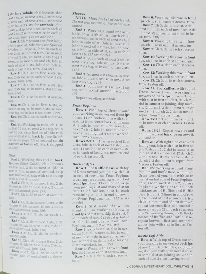 Венки для кукол Victorian Sweetheart узоры для вязания крючком на чердаке Энни - Изображение 3 из 4