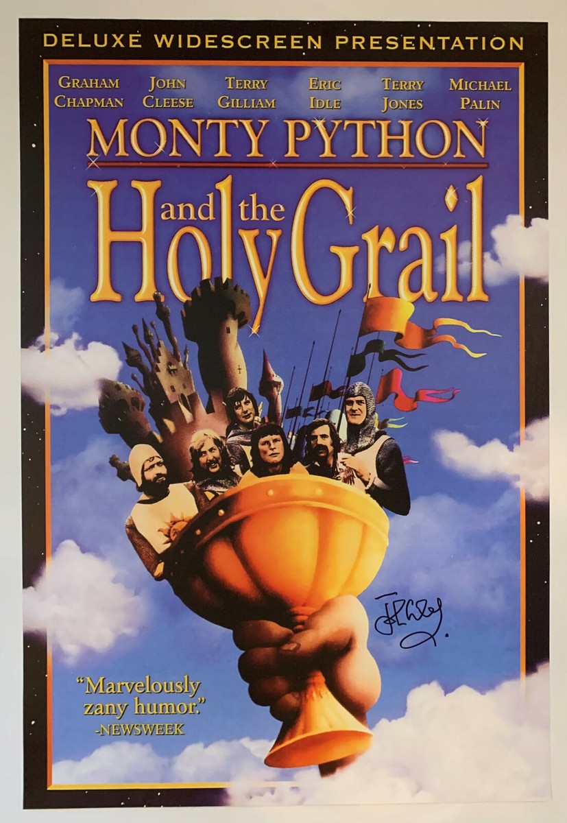 John Cleese Signed Monty Python Holy Grail Movie Poster 27 x 40