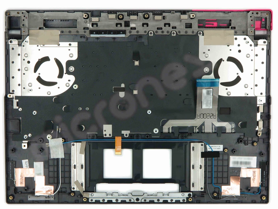 PARA Asus 90NR0573-R33US0 Teclado Apoio para as Palmas LED RGB 4 ZONE Cinza com Acabamento Rosa - Imagem 2 de 2