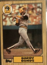 1987 Topps Barry Bonds Rookie Pittsburgh Pirates #320 Baseball Card Error RARE