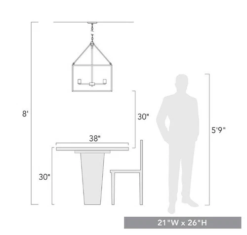 Golden Lighting Wesson 4-Light Black Transitional Cage Chandelier - Picture 3 of 6
