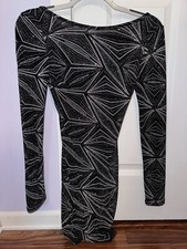 EUC Windsor Black and Silver Sparkly Party Dress with Criss-Cross Back Small