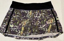 Lululemon Pace Rival Skirt Skort size 6 Floral Sport Pickleball Run Golf
