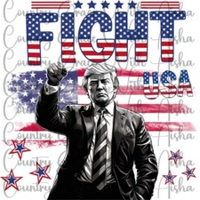 Sublimation Transfer Trump Fight Ready To Press Heat Transfer