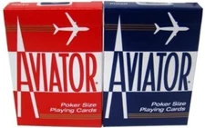 2 Decks Quality Aviator Casino Poker Playing Cards 1Red 1 Blue Bicycle new game
