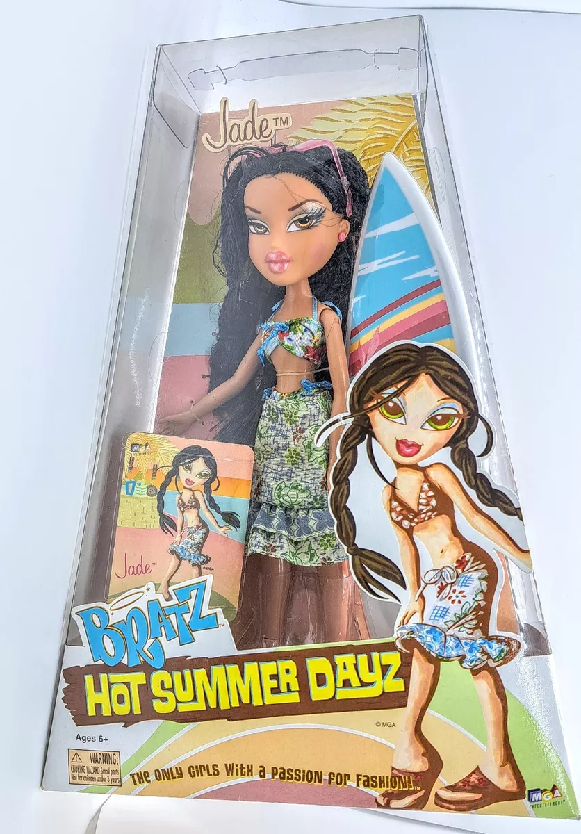 New Sealed Bratz Hot Summer Dayz Jade Retired Surfer Doll Toy Rare In Box  w/Card