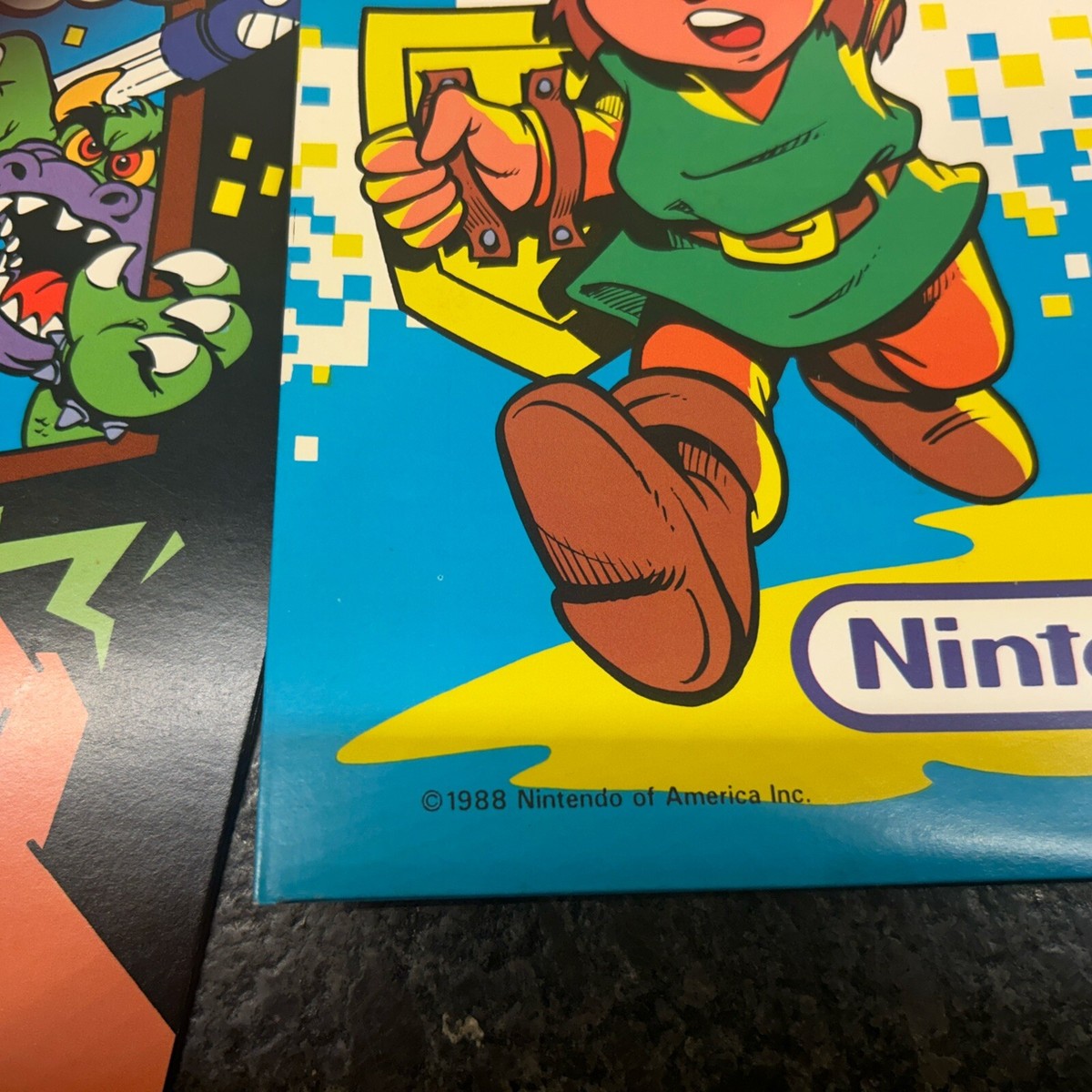 Vintage Nintendo Power 3 Hole Folders (2) 1988 Zelda Link