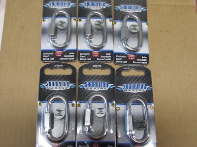 Stainless Steel 316 Quick Link 1/4'' 6.35mm Marine Chain Repair Rigging LOT OT 6