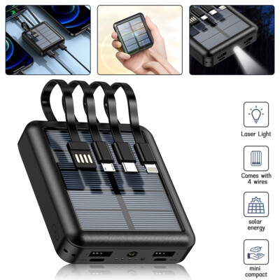 High Capacity Solar Power Bank - 90000000mAh (Claimed) Portable Charger For Phones