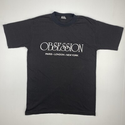 Vintage Calvin Klein Obsession Perfume T-shirt 80s 90s Single 