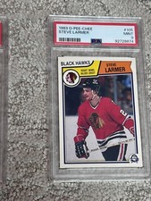 1983 O-PEE-CHEE OPC HOCKEY CARD PSA 9 STEVE LARMER ROOKIE CHICAGO BLACKHAWKS