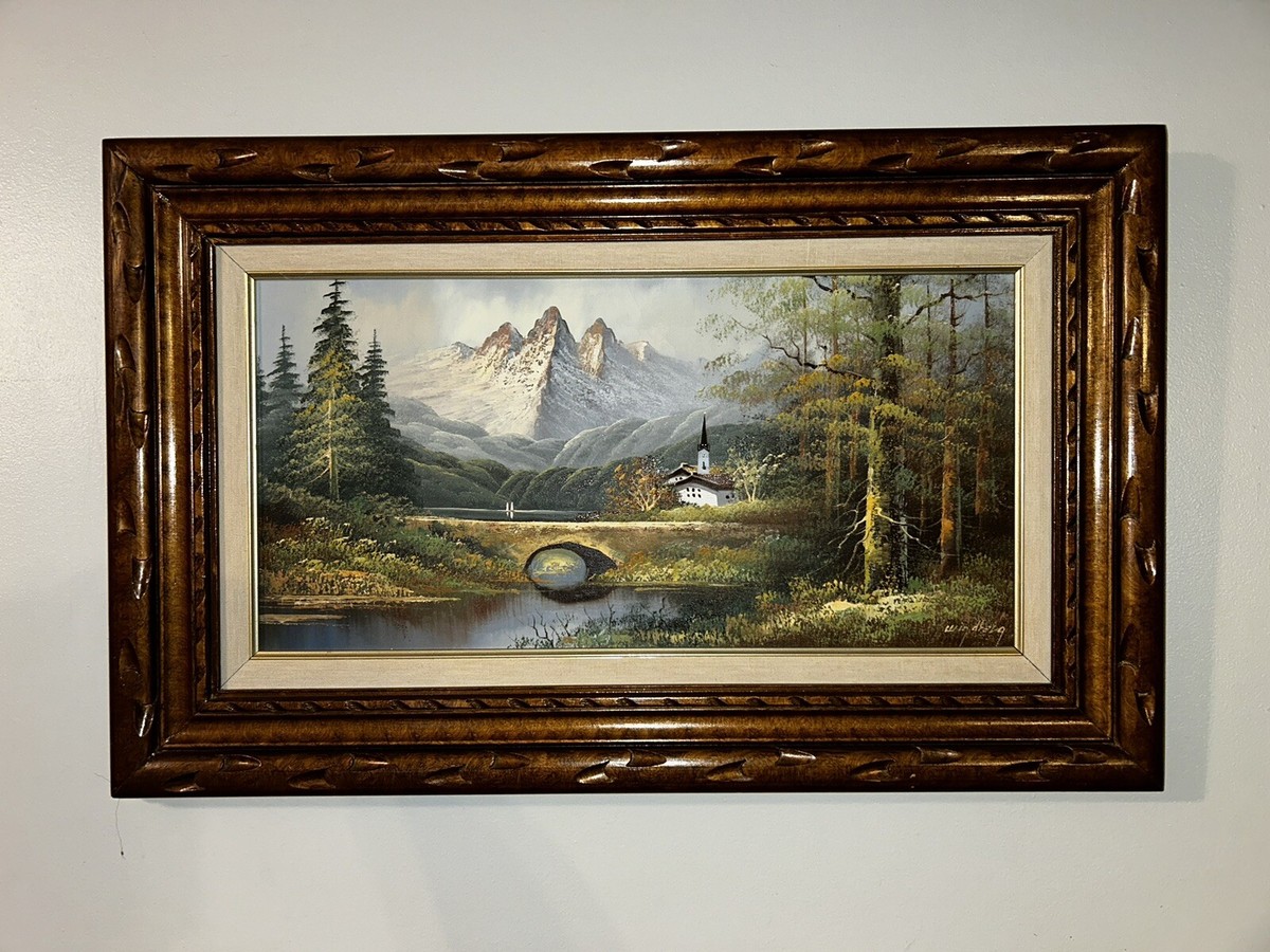 24” x 12” DALHART WINDBERG OG Signed Mountain Valley Landscape Oil