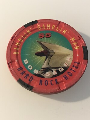 Hard Rock Hotel & Casino Las Vegas Bob Seger Ramblin' Gamblin' Man $5 Chip