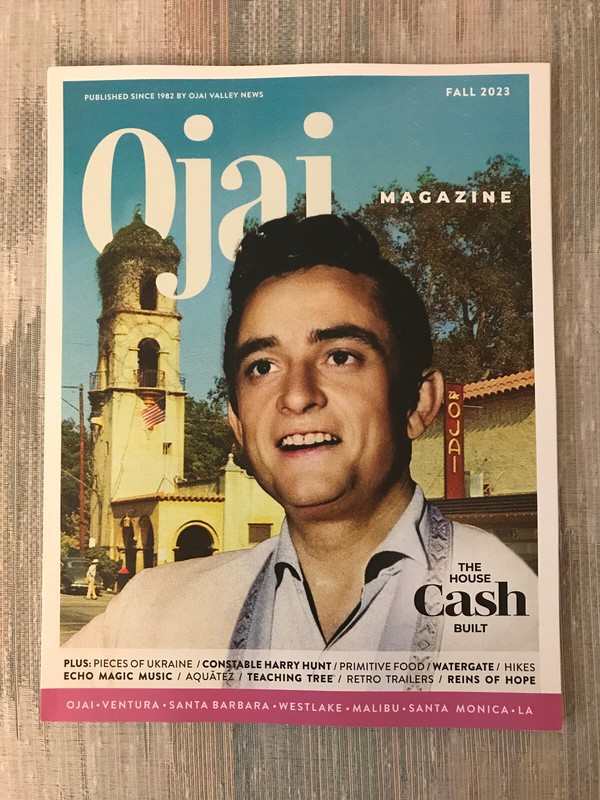 JOHHNY CASH Ojai Magazine cover story about Casitas Springs home Vivian Cash