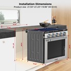 CAMPLUX 21" Gas Range Oven & 3 Burners Cooktop Compact Kitchen Camper Stove Top — photo 8