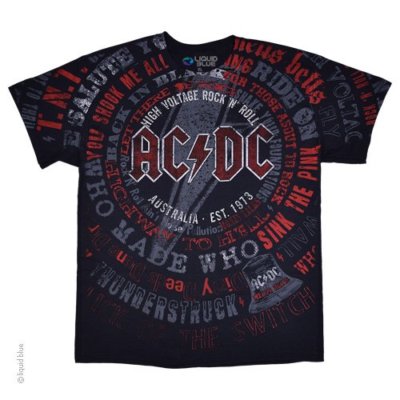 AC DC-SONGS-DirtY DeedS-TSHIRT S-M-L-XL-2X-DonE DirT CheaP-Hig Voltage ROCK 1973