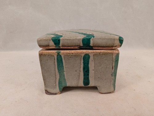 Japanese Mashiko Hamada Shinsaku 濱田晋作 Studio Pottery Lidded Incense Box Kogo - Picture 19 of 24