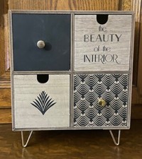 Petite commode 4 tiroirs en bois