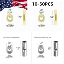 USA Heat Shrink Butt Connectors 8 Gauge Ga AWG Car Audio Power Ground Terminals