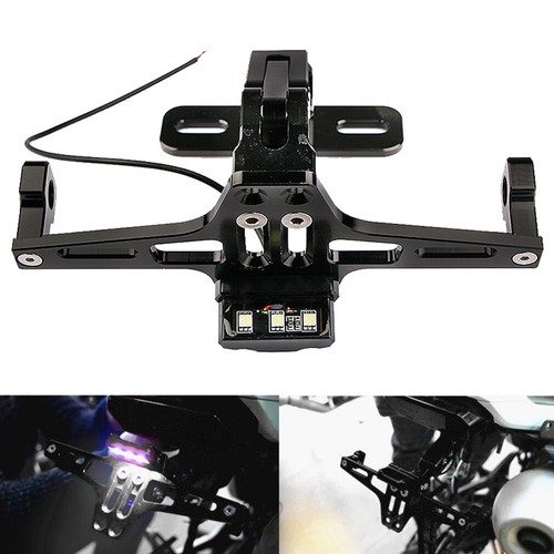 Motorcycle License Number Plate Holder Tail Tidy Bracket + LED Fender Eliminator - Picture 2 of 11