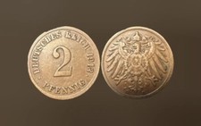2 Pfennig St&uuml;ck 1913 G Deutsches Reich Reichsadler Kaiserreich Bronze M&uuml;nze