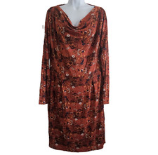 Peruvian Connection Womens Dress M Annika Jersey Stretch Southwestern Boho Cowl