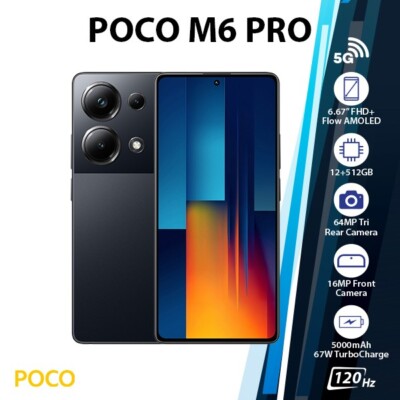 Xiaomi POCO M6 Pro Android Mobile Phone (Black, 12GB+512GB, Dual