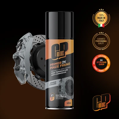 GP KOLORS Primer Pinze Freno Spray 2K GRIGIO CHIARO | Aggrappante & Antiruggine