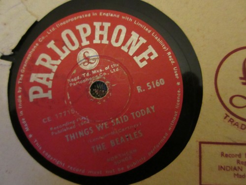THE BEATLES 78 RPM HARD DAY'S NIGHT/THINGS WE SAID TODAY(PARLOPHONE R5160 INDIA) - Picture 4 of 12