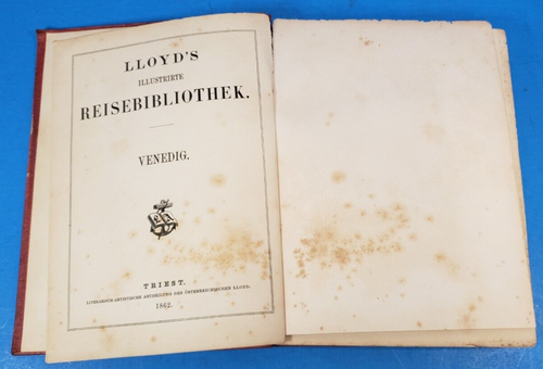 Venedig Reisehandbuch in deutscher Lloyd's historischer Lagune & Stadtplan 1862 mit Drucken - Bild 4 von 12