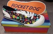 Women's  Rocket Dog Jazzin Swag, Black/ Multi,  Size 7, New In Box