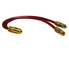12 Inch RCA Female to 2 RCA Male Splitter Cable C2121
