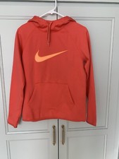 Nike Orange Dri-Fit Hoodie Women's Size Small Sweatshirt