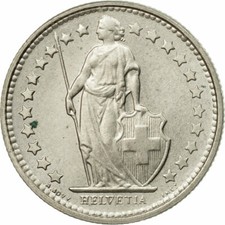 [#437508] Moneta, Svizzera, 1/2 Franc, 1975, Bern, BB+, Rame-nichel, KM:23a.1