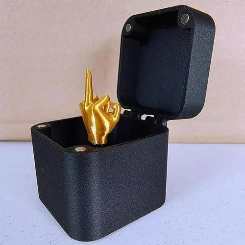 Christmas Interesting Prank Gift Middle Finger in Box Christmas Box Funny Creati - Picture 4 of 22