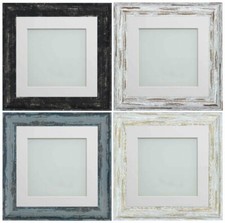 Rustic Beach Photo Frames Driftwood, White, Blue & Coal Instagram Size Square UK