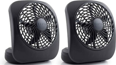 TREVA 5'' Battery Operated Desk Fan (2pk)