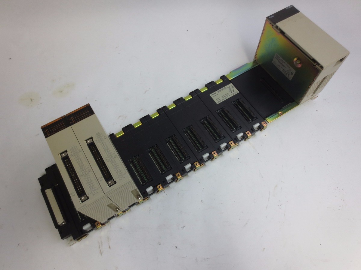 OMRON CS1W-BC103 + C200HW-PA204 PLC BASE UNIT + POWER SUPPLY +
